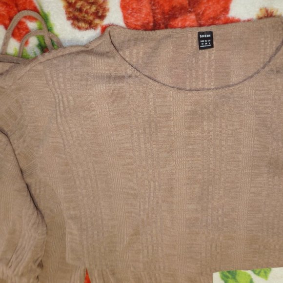 Relaxed Fit Set: Long Sleeve Crop Top Drop Shoulder & Wide pants NOWT Sz 6 M - Picture 3 of 12